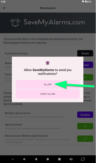 Allow To Send Notifications