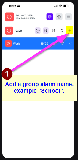 1. Add New Group Alarm