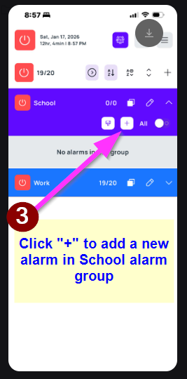 3. Add New Alarm Into Group Alarm