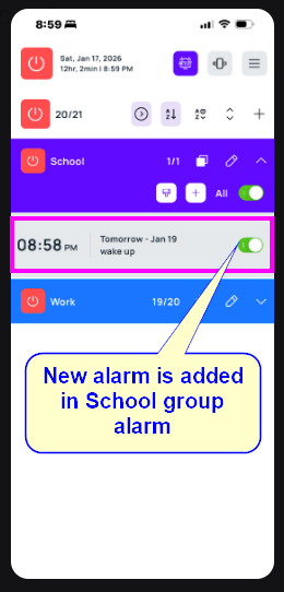 5. New Alarm Is Added